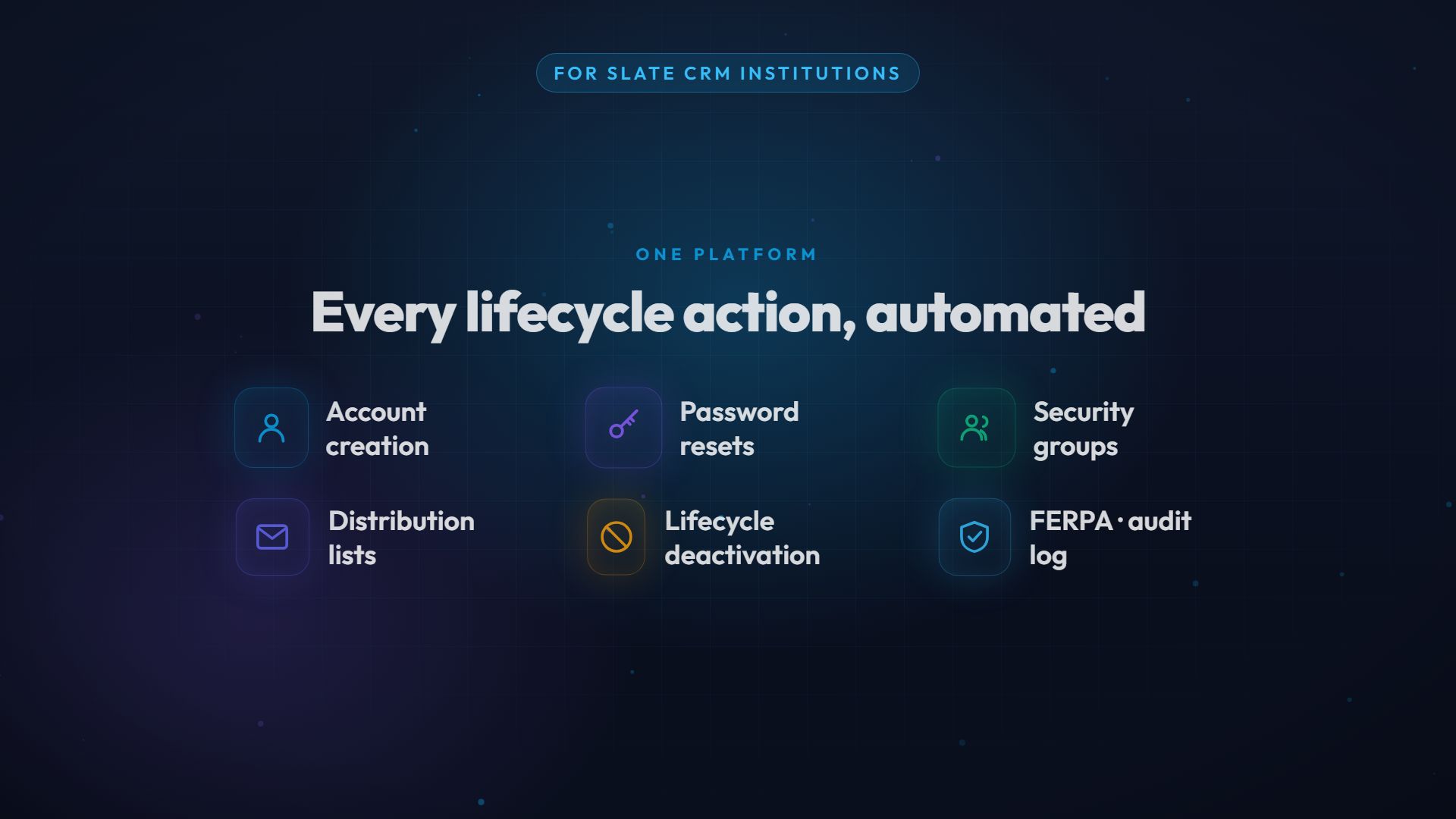 OnboardConnect — student accounts, created instantly.